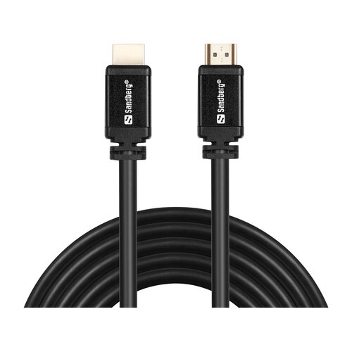 Sandberg Cable HDMI 2.0 Noir gaine tissue 4K60 10,00m