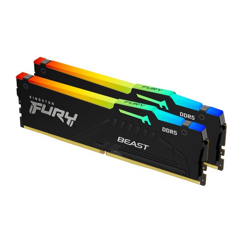 Kingston Fury Beast DDR5 32Go (2x16Go) 5600Mhz RGB Noire