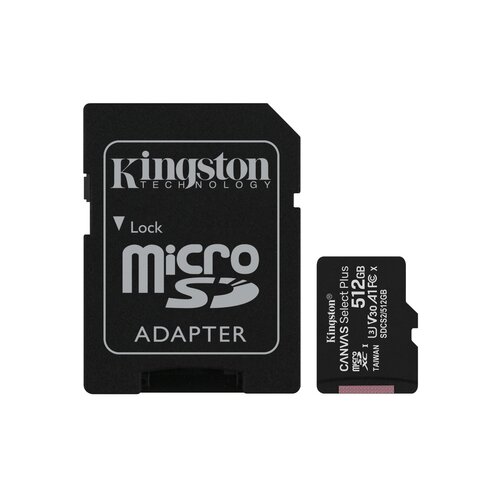 Kingston MicroSDXC Canvas Slect Plus 512Go 100mo/s