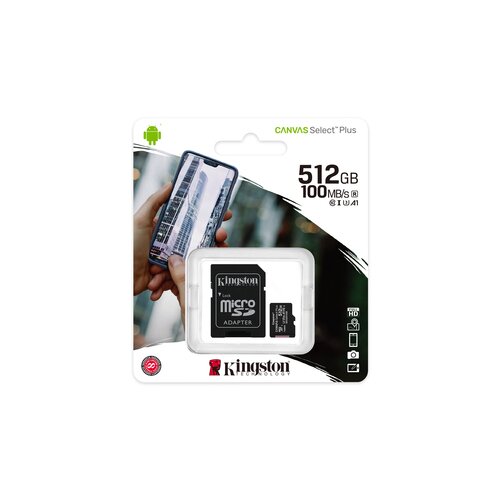 Kingston MicroSDXC Canvas Slect Plus 512Go 100mo/s