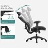 Chaise Informatique Ergonomique Tissu Respirant - Noir